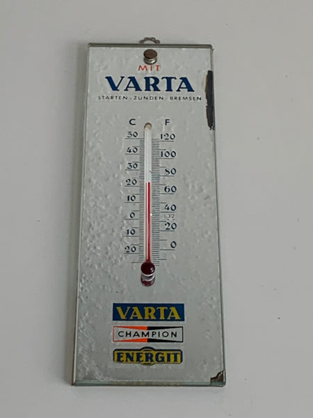 Vintage Spiegel Thermometer von Varta