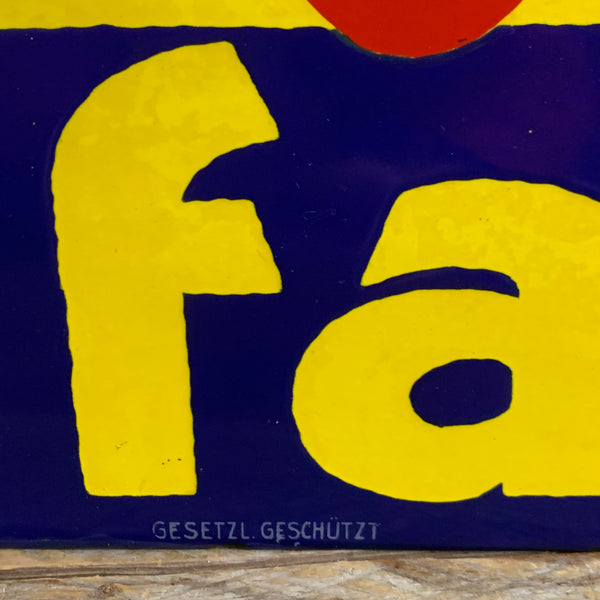 Großes einmaliges Emaille Schild Achtung Ausfahrt