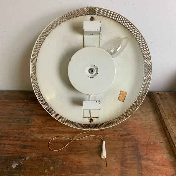 Vintage beleuchteter runder Acryl Glas Spiegel von Hustadt Leuchten