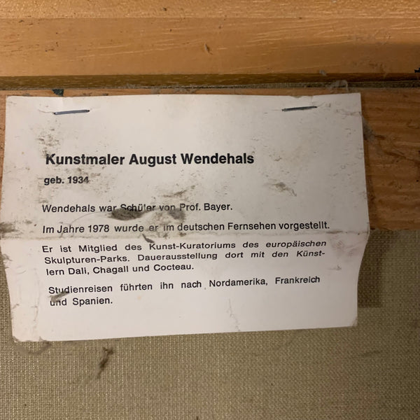 Ölgemälde Hessisches Dorf mit Pferdekutsche von August-Alexander Wendehals
