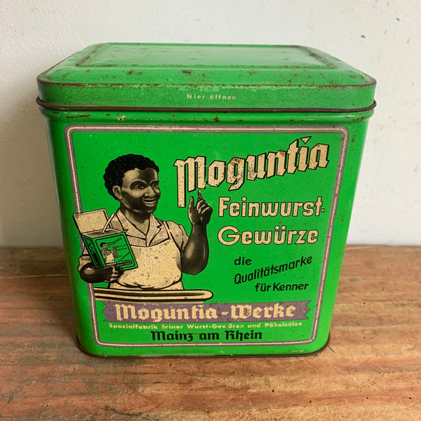 Vintage Blechdose Moguntia Feinwurst Gewürz