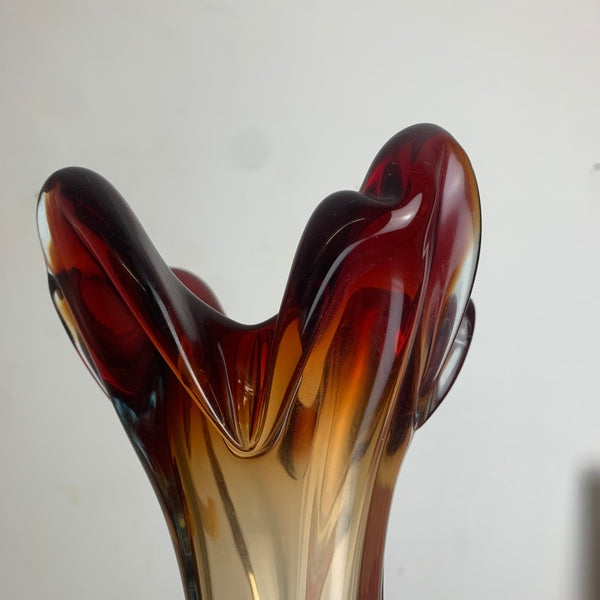 Vintage Glas Vase aus Murano