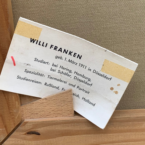 Ölgemälde Troika im Schnee Willy Franken