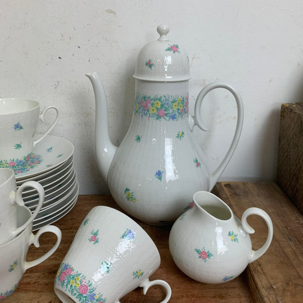 Vintage Kaffeeservice Romanze bunt Blumen von Björn Wiinblad für Rosenthal