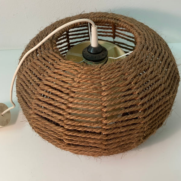 Vintage Makramee Sisal Deckenlampe