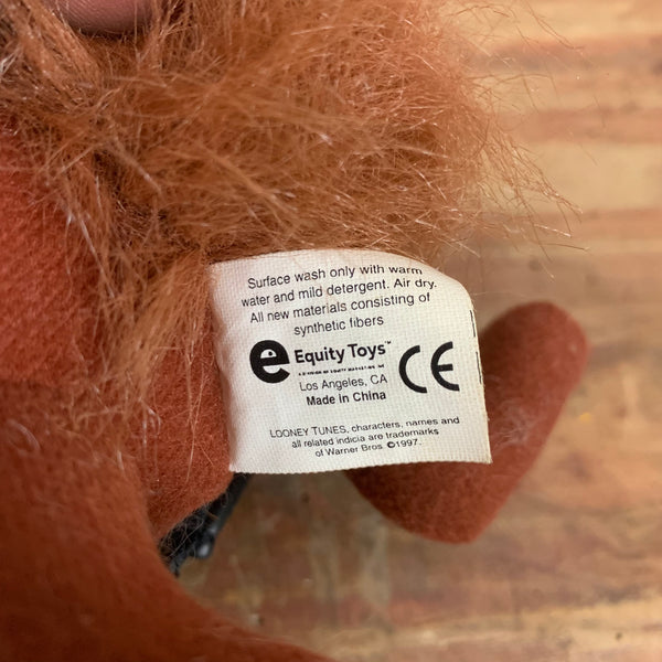 Vintage Looney Tunes Taz Tasmanian Devil Leather Jacket Plush