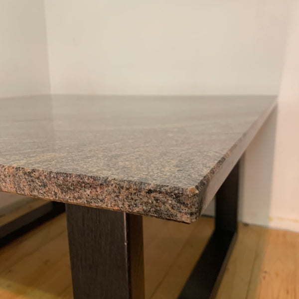 Vintage Couchtisch mit Natur Steinplatte