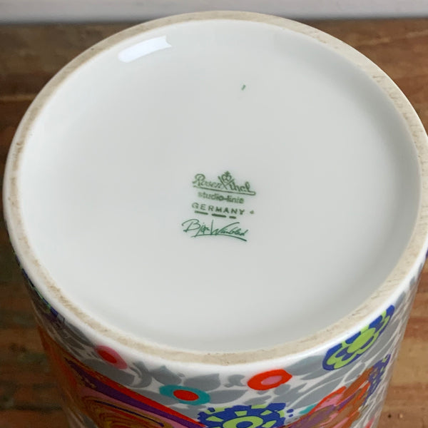 Vintage Porzellan Vase Feuervogel von Björn Wiinblad für Rosenthal