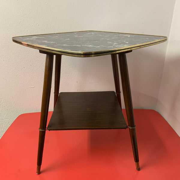 Vintage Mid Century TV Drehtisch Beistelltisch mit Ablage
