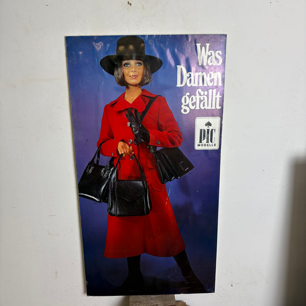 Vintage Plakat Handtaschen Werbung
