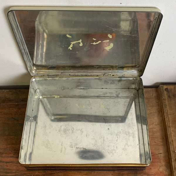 Vintage Keks Blechdose mit Paradiesvögeln