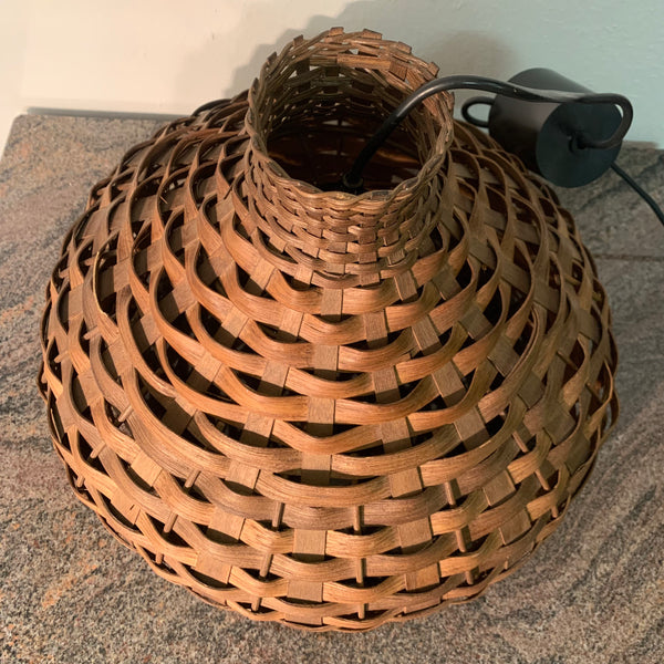 Vintage Rattan Korb Lampe