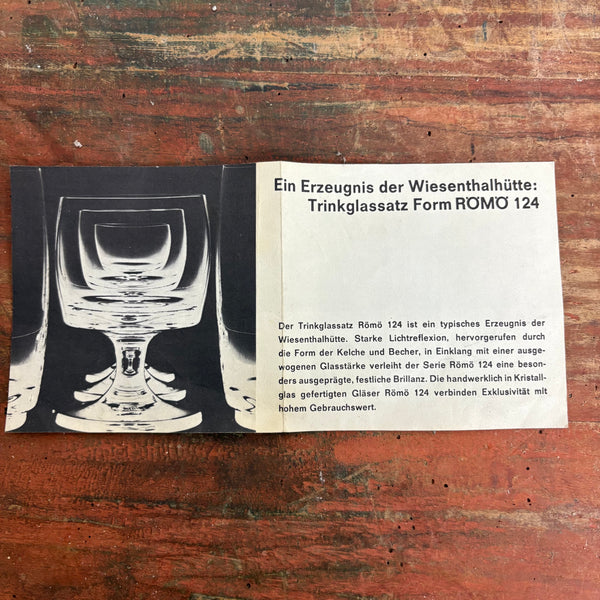 Vintage 5er Set Weingläser Römö von Dr. Klaus A. Breit für Wiesenthalhütte