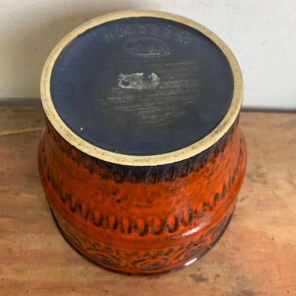 Vintage Keramik Blumen Übertopf von Jasba