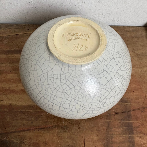 Vintage Craquele Dekor Keramik Vase von Silberdistel 8/20