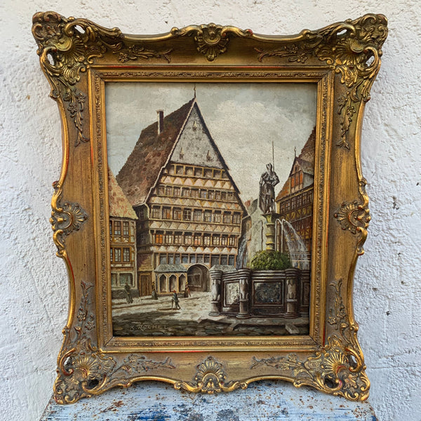 Gemälde Hildesheim Alter Markt mit Knochenhaueramtshaus von Klaus Rochel