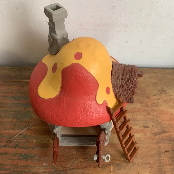 Vintage großes Schlumpfhaus rot gelb komplett mit Leiter