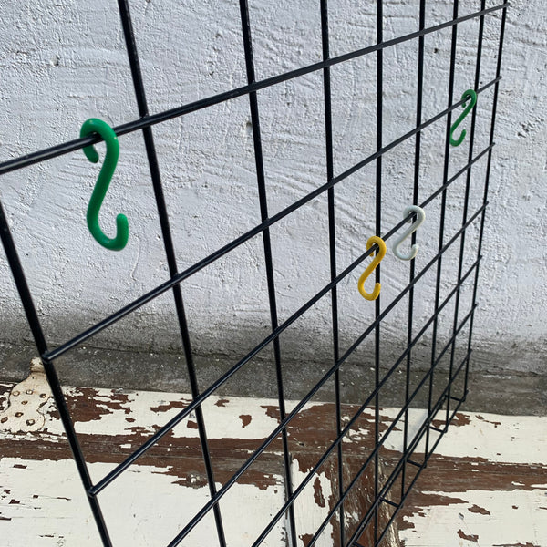 Vintage Draht Gitter Garderobe von Karl Fichtel für Drahtwerke Erlau schwarz