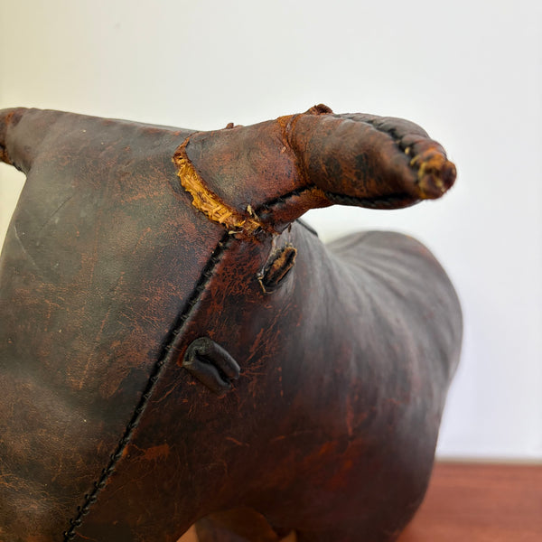 Vintage Leder Stier von Dimitri Omersa für das Londoner Kaufhaus Liberty
