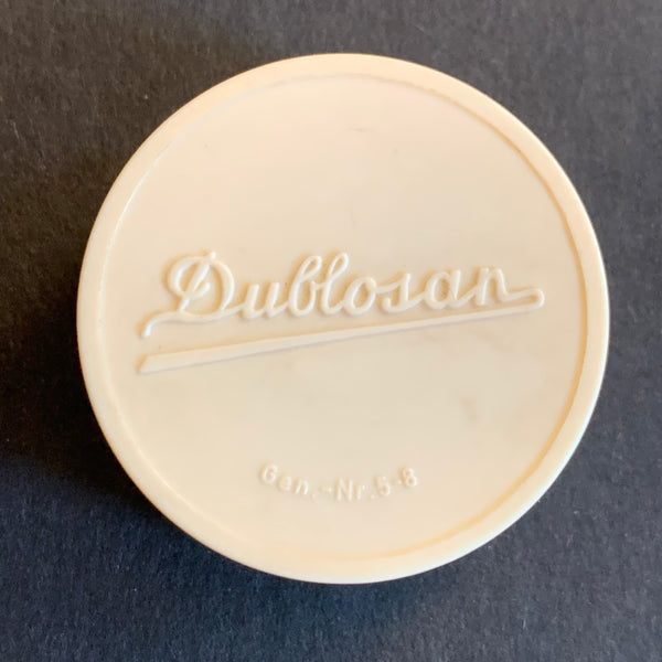 Vintage Kondom in Dose von Dublosan