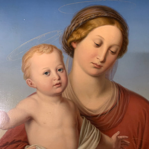 Ölgemälde Madonna mit Jesusknaben und Johannes dem Täufer von Johann Carl Koch