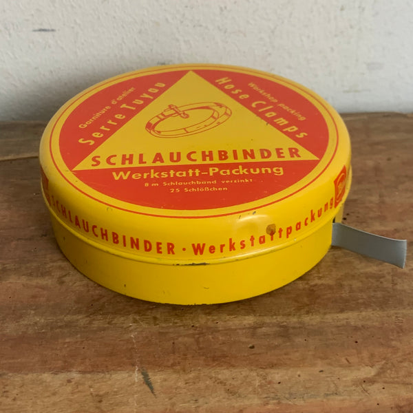 Vintage Blechdose Schlauchbinder
Werkstatt Packung
