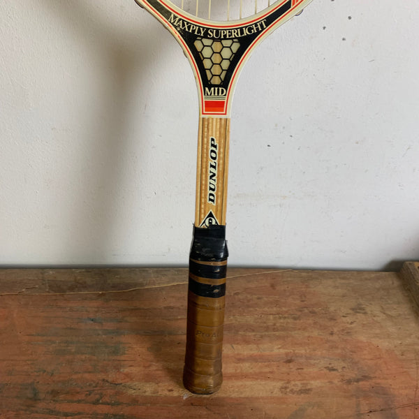 Vintage Holz Tennisschläger von Dunlop