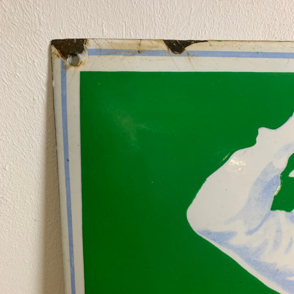 Vintage Emaille Schild Weiße Dame Persil