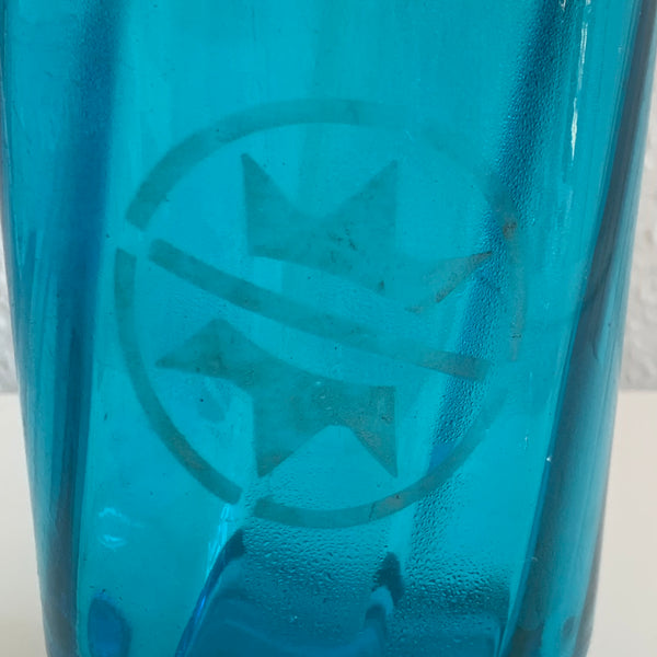 Vintage Sodaflasche blaues Glas