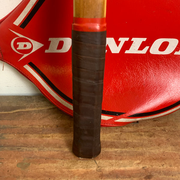 Vintage Holz Tennisschläger Dunlop mit Tasche