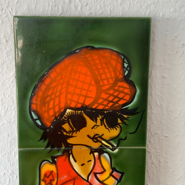 Vintage Wandkeramik La Grange aus Vallauris