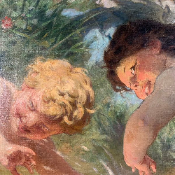 Ölgemälde Das Vergnügen der Kinder von Wilhelm Simmler
