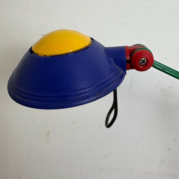 Vintage Schreibtisch Lampe mit Gelenkarm im Memphis Style