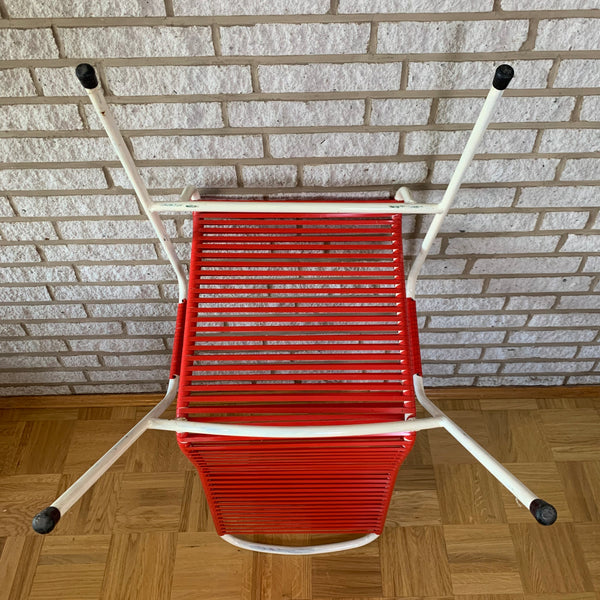 Vintage Spaghetti Stuhl von Huldreich Altorfer für Embru-Werke AG in rot