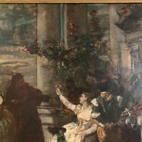 Ölgemälde Karneval in Venedig von Carl Ludwig Becker