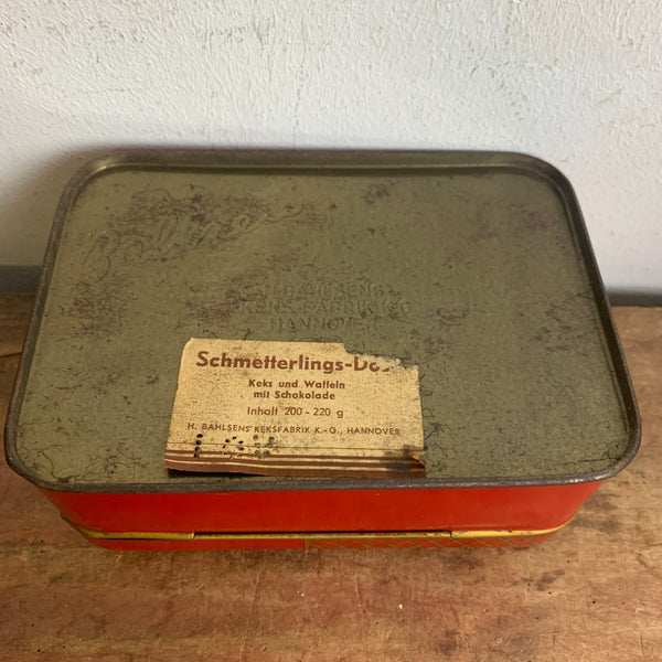 Vintage Blechdose Keksdose Schmetterlings-Dose von Eva Grossberg für Bahlsen