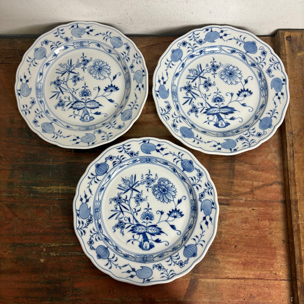 3 Essteller Zwiebelmuster Meissen Schwertermarke