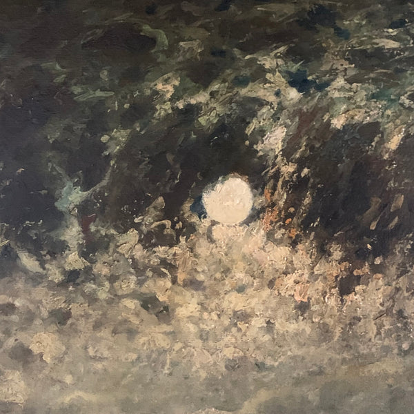 Ölgemälde Nachthimmel über Flusslandschaft von J. Robbins