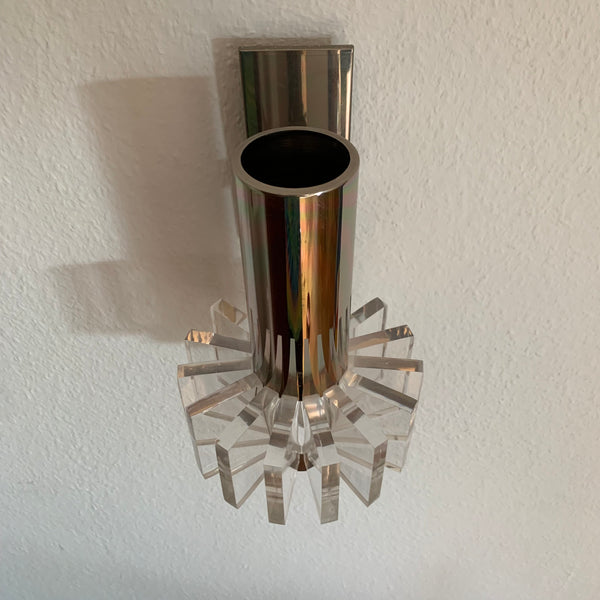 Vintage Acryl Glas Wandlampe