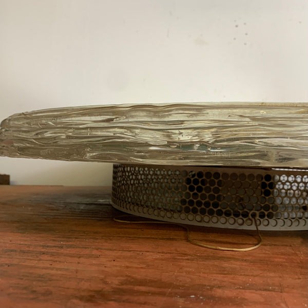 Vintage beleuchteter runder Acryl Glas Spiegel von Hustadt Leuchten