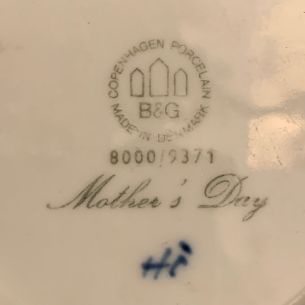 Muttertagsteller 1971 von Bing und Gröndahl