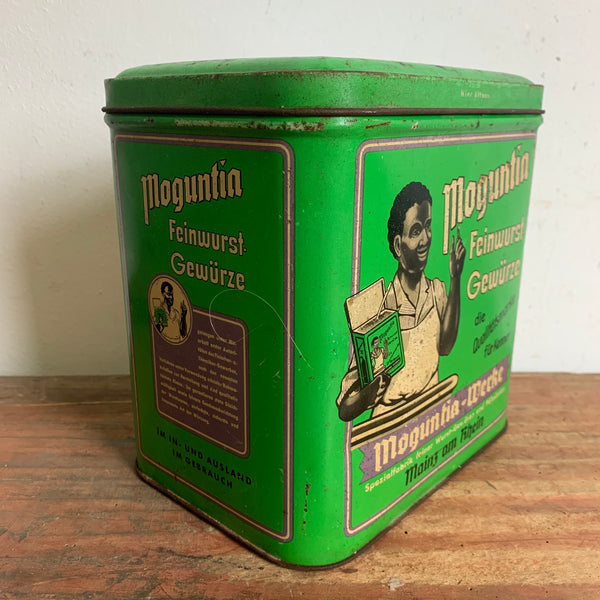 Vintage Blechdose Moguntia Feinwurst Gewürz
