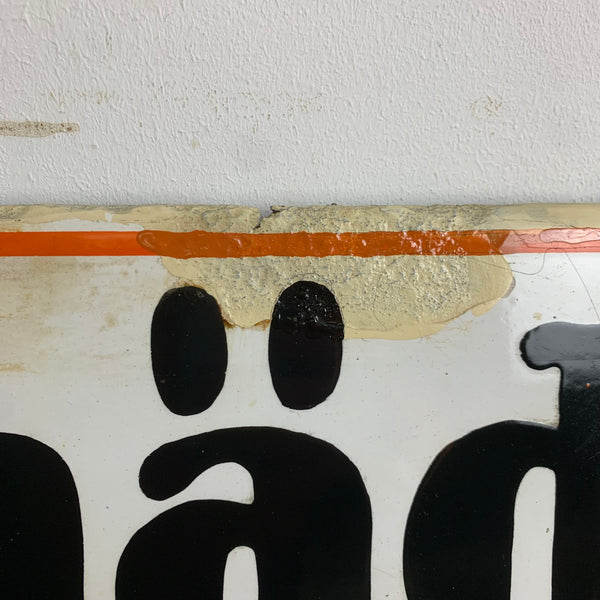 Emaille Schild Wichsmädel Bohnerwachs