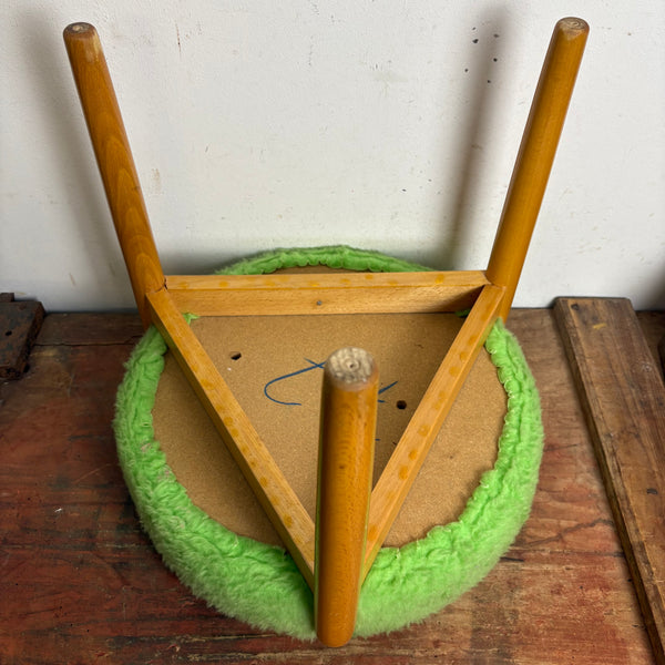 Vintage Mid Century Hocker grün