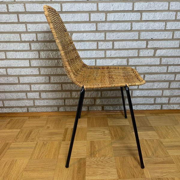 Vintage Basket Chair Korbstuhl von Gian Franco Legler