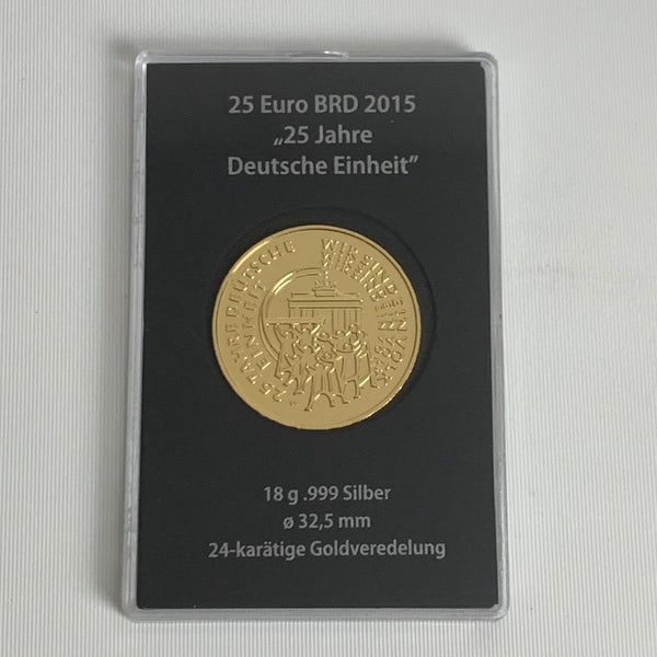 Münze 25 Euro Silber vergoldet Wir sind ein Volk - 25 Jahre Deutsche Einheit Deutschland 2015