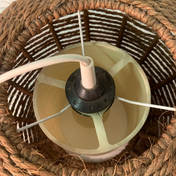 Vintage Makramee Sisal Deckenlampe