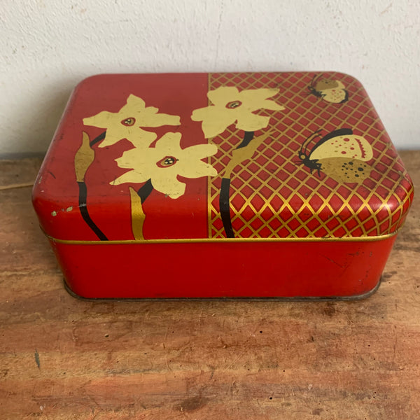 Vintage Blechdose Keksdose Schmetterlings-Dose von Eva Grossberg für Bahlsen