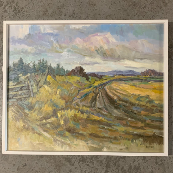 Ölgemälde Landschaft Bebensdorf von Klaus Heckert