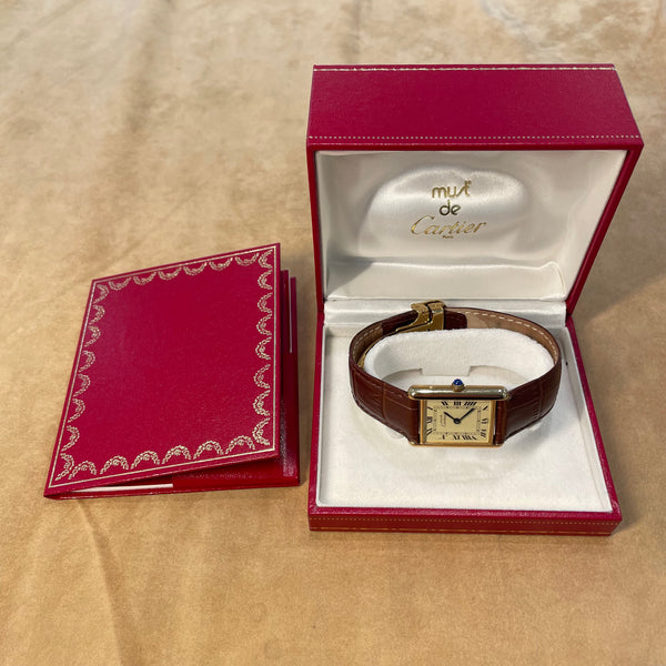 Cartier Tank Must Vermeil – Vintage 1987 | Full Set | Box & Papiere